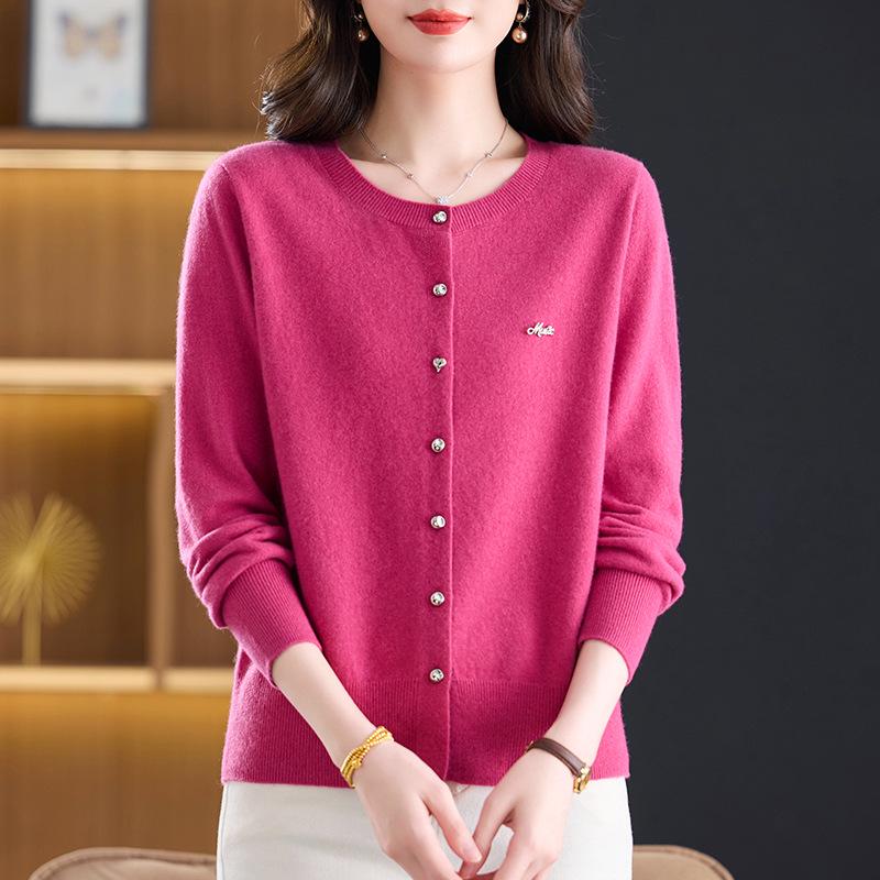 New Women's Stylish Pure Wool Sweater: Early Spring/Autumn/Winter Knitwear Top Jacket