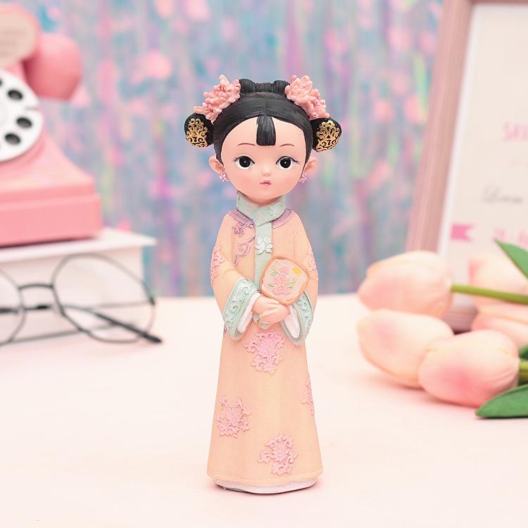 Şarap Dolabı ve Oturma Odası İçin Yaratıcı Retro Prenses Figür Dekorasyonu