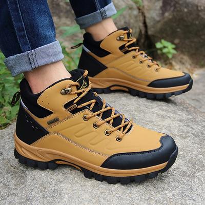 Modische Herren-Wander-Outdoor-Schuhe mit hohem Schaft und Fleece, rutschfeste, warme Schneestiefel, Herren-Baumwollstiefel, Winter, beliebte Schuhe
