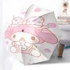 1pc My Melody Automatic Folding Umbrella - Strawberry Pattern, Portable 3-Fold Design with Iron Frame, Perfect Gift for Fans, Travelers, Daily Use, Ou