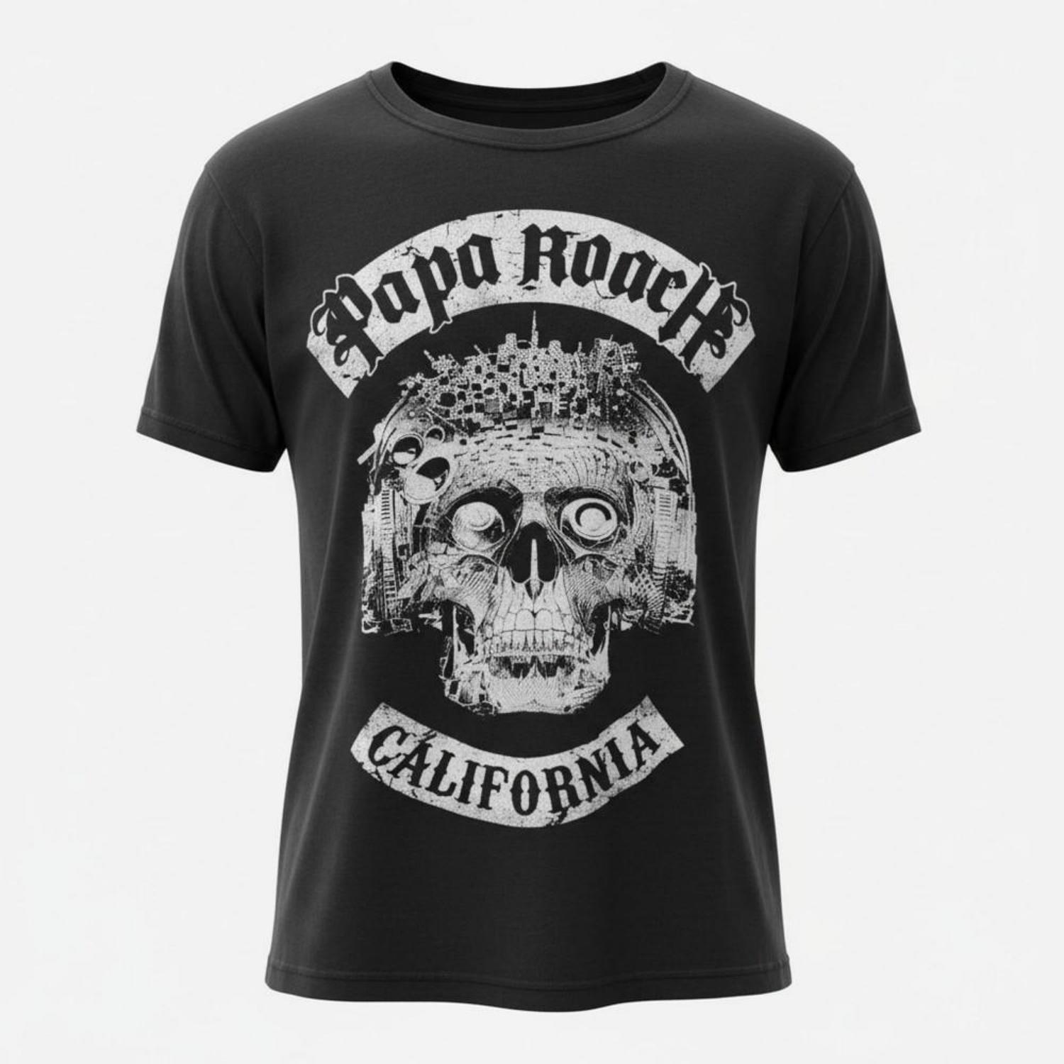 

Pappa Roach Tshirt California Double Sided Medium 2013 Tour Tshirt 961 Unisex T-Shirt S чёрный
