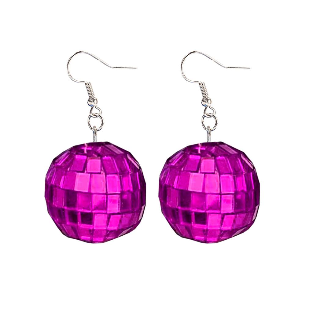 Mirror Ball Disco Ball Earrings Disco 60's 70's Ball Earrings Costume Accessory