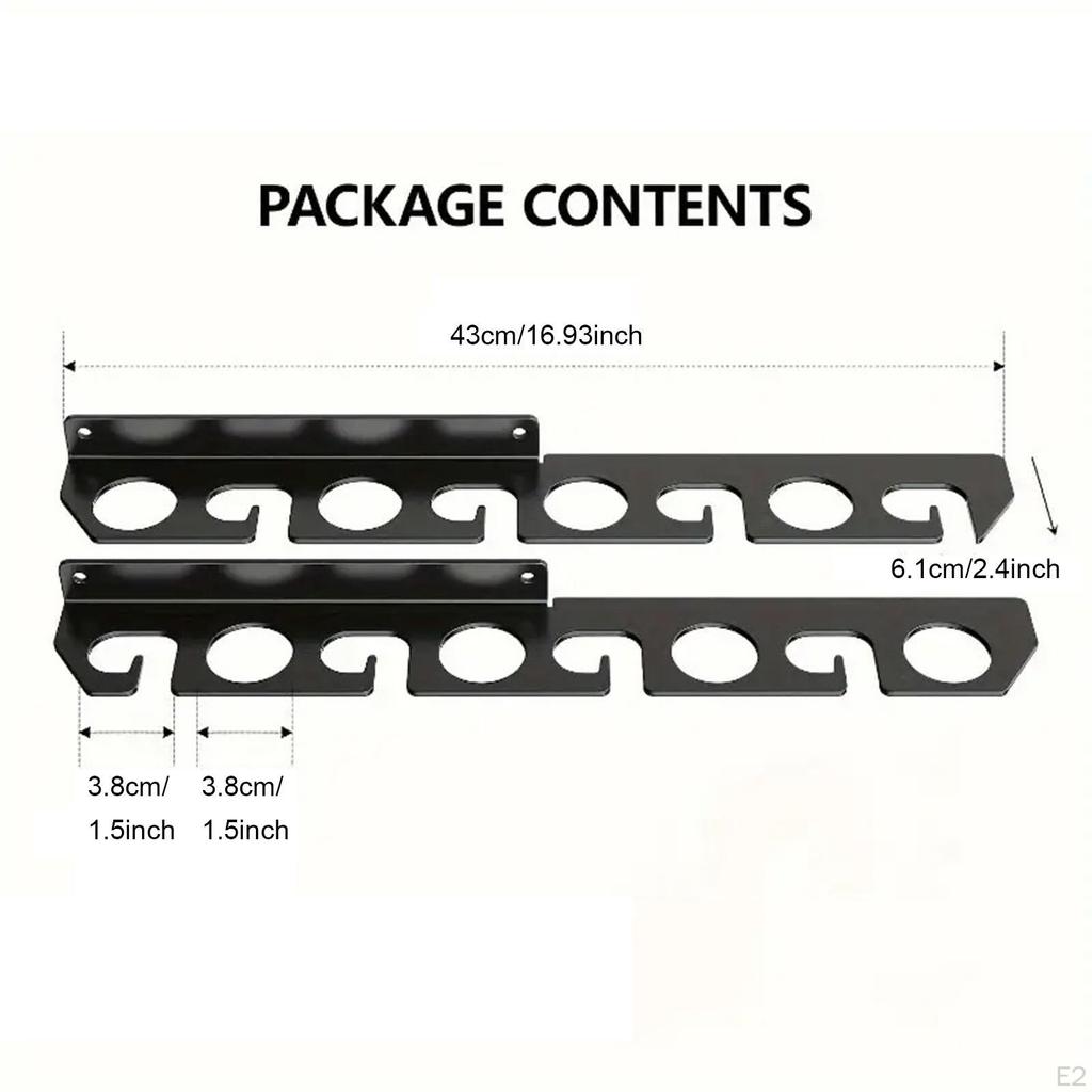 Fishing Rod Holders Racks Iron Easy To Install Wall Mounted Storage Organizer Display