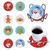 6PCS DIY Diamond Painting Coaster Sunset Beach Rhinestones Mandala Drink Cup Cushion Non-slip Table Insulation Pad Home Decor