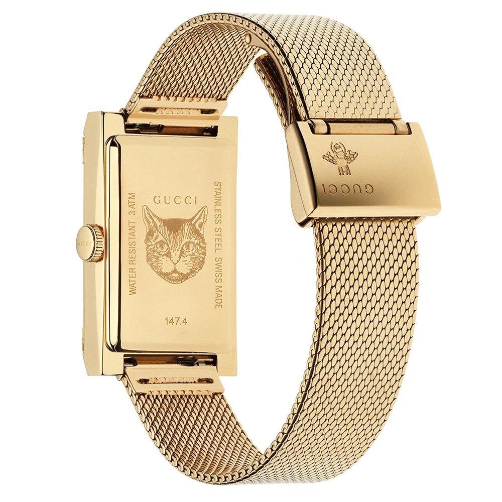 Gucci YA147410 G-Frame 34mm Żółte złoto damski zegarek