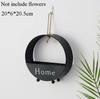 Artificial Wall Hanging Flower Planter Creative Round Modern Storage Shelf Basket Artificial Flowers Balcony Living Art Decor