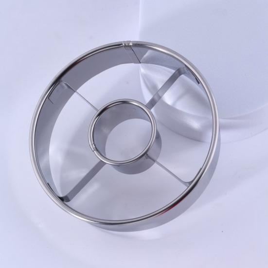 Stainless Steel Donut Cookie Cutter Round Biscuit Mousse Cake Mold Easy-Release Heat-Resistant Rust-Proof Essential Baking Tool for Pastry Dessert
