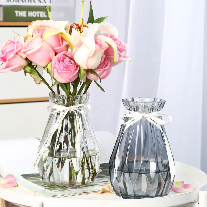 European-Style Hydroponic Pothos Vase with Dried Flowers for Living Room Decor