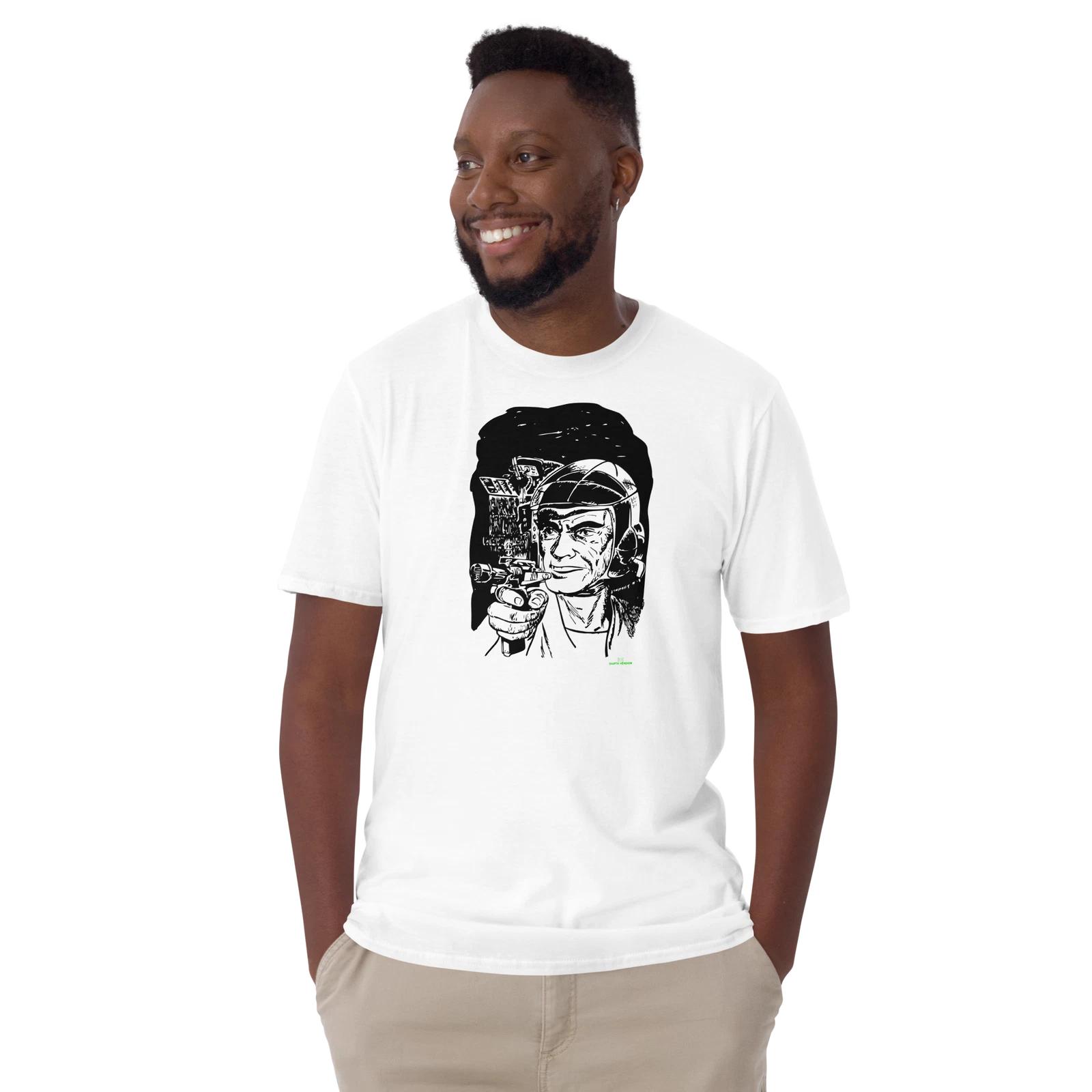 SPACE POLICE  - Vintage Illustration Unisex 100% Cotton T-shirt Mens Tees Top M