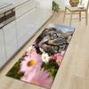 1Pcs Cute Cat Pattern Floor Mat Modern Kitchen Polyester Rug Non-Slip Colorful Indoor Carpet, For Home Bathroom Bedroom Living Room Decor