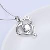 Necklace, Cute Cat Claw Glue Love Pendant, Hollow Heart-Shaped Footprint Hanging Necklace For Women