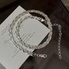 Women's 925 Silver Triple Weave Twisted Braid Necklace