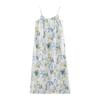 Chuyu Ink Floral Pleated Maxi Dress