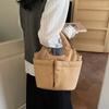 Multi-Color Fabric Handheld Tote Bag Lightweight Spacious Casual Daily Use Bag