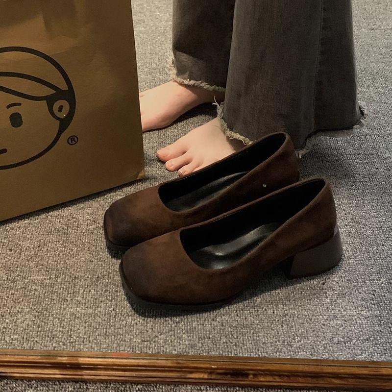 Summer Internet celebrity  retro soft sole explosion Mary Jane shoes height not tired versatile feet square head single shoes thick heel spring