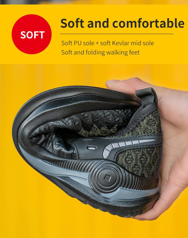 Pannensichere Arbeitsschuhe für Herren, rutschfeste Arbeitsschuhe mit Schutz, Sicherheits-Arbeits-Sneakers für Herren, leichter Arbeitsschuh