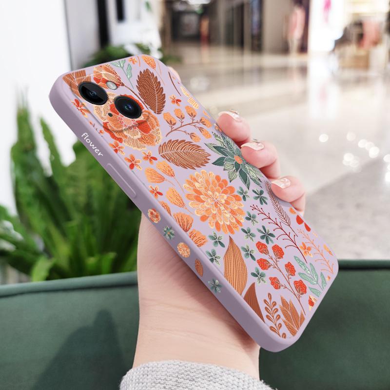 Bustling Pattern Phone Case For iPhone 16 16e 15 14 13 12 11 Pro Max Mini X XR XS Plus Cover