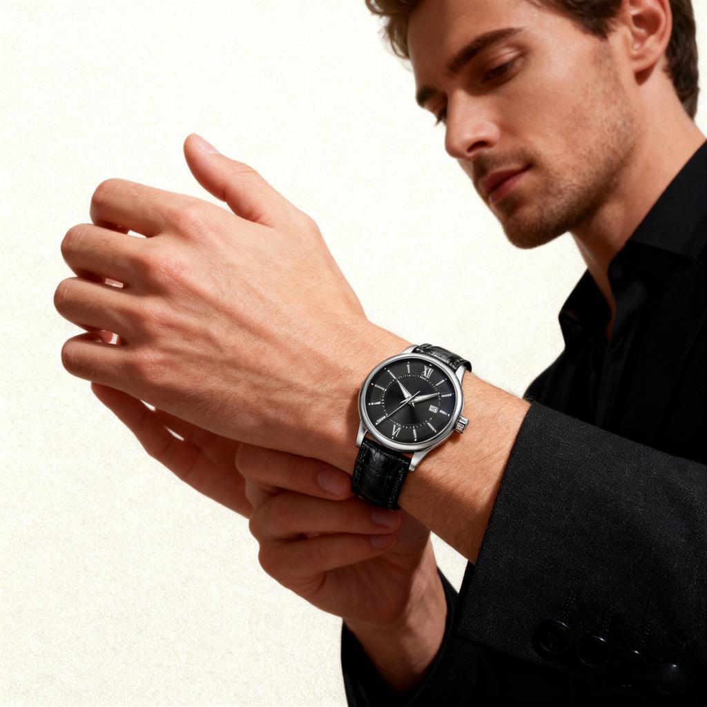 New Product - Premium Brand Men's Watch - Fashion Business Waterproof Men's Watch - Men's Quartz Watch - Leather Men's Watch