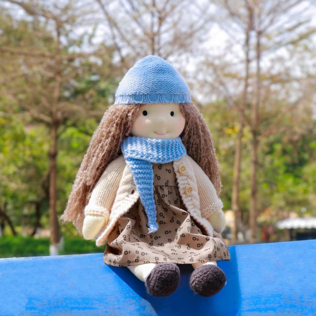 BlissfulPixie Waldorf Handmade Juliet Cute Plush Toy for Perfect for Kids Doll, Doll, 30cm, Soft, Girls,