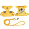 Cute Cartoon Pet Harness with Backpack Outdoor Travel Vest Type Small Meidum Dog Detachable Detachable Backpack