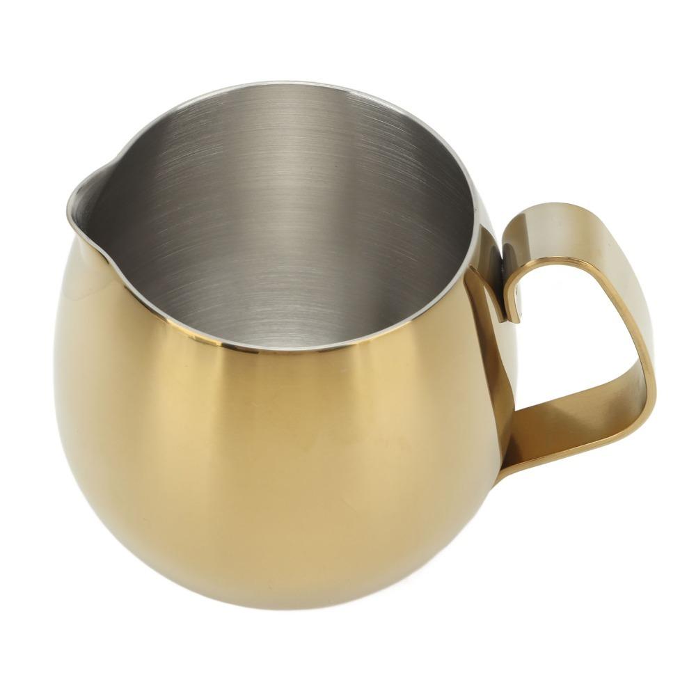 Golden Cappuccino Pitcher 300ml Capacity Latte Art Milk Jug Milk Frothing Pitcher  Latte Art
