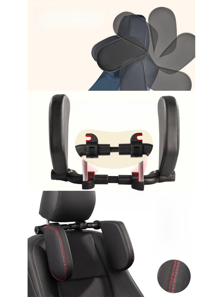 Car Travel Headrest Pillow for Side Sleeping & Cervical Support