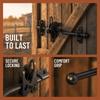 Easy Install Self-Locking Gate Latch Black Fence Bolt Lock Heavy Gate Latch Kit  Wooden Fences