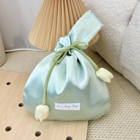 Yousheng Women Handbag, Portable with Tulip Flower Decoration Handbag, Handheld Stylish Design, Large Capacity Bag for Daily Wear