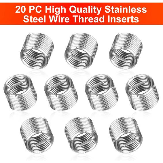 Thread Repair Kit M6 X 1.0Mm, Helicoil Metric Thread Repair Ert Kit With HSS Drill Bits, Rethreading Erts Tool Set For Damaged Thread Repairing