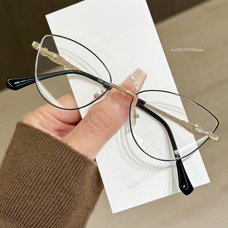 New Men Women Fashion Metal Eyeglass Frames Anti-Blue Light Glasses Lightweight And Comfortable Computer Glasses