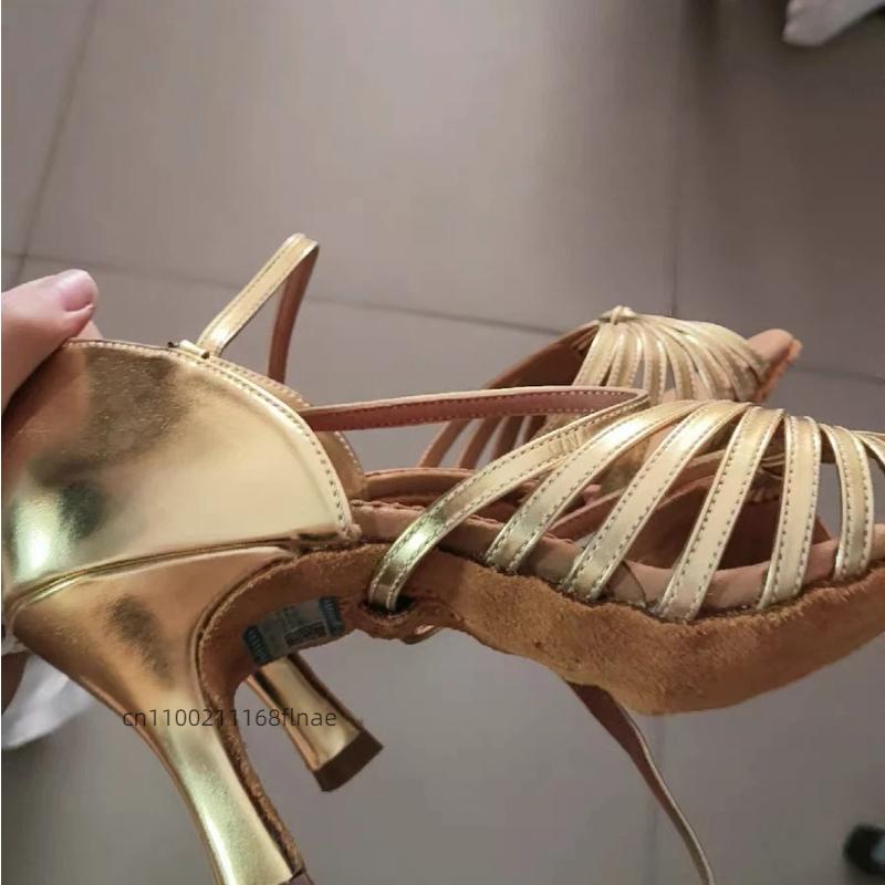 Latin Dance Shoes for Women and Adults, 7.5cm High Heels, Soft Soles, National Standard Dance Shoes, Suitable for All Seasons
