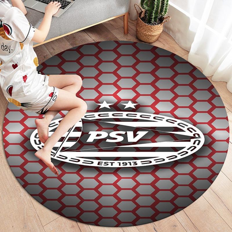 Philips Sport Vereniging Round Area Rug,Carpet Rug for Living Room Bedroom Sofa Playroom Decor,Non-slip Floor Mat