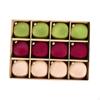 12 Pieces - Ornaments, Flocked Christmas Decoration, Shatter Decorative Balls