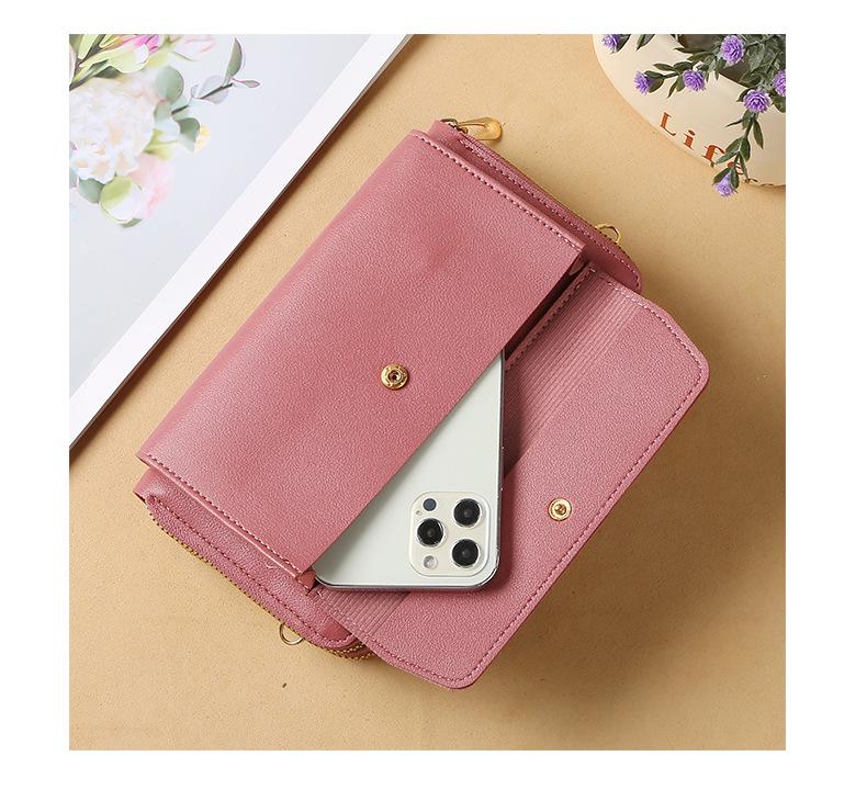 2025 Women's Large Capacity Multifunction Crossbody Phone Bag - Stylish, Simple Solid Color Design