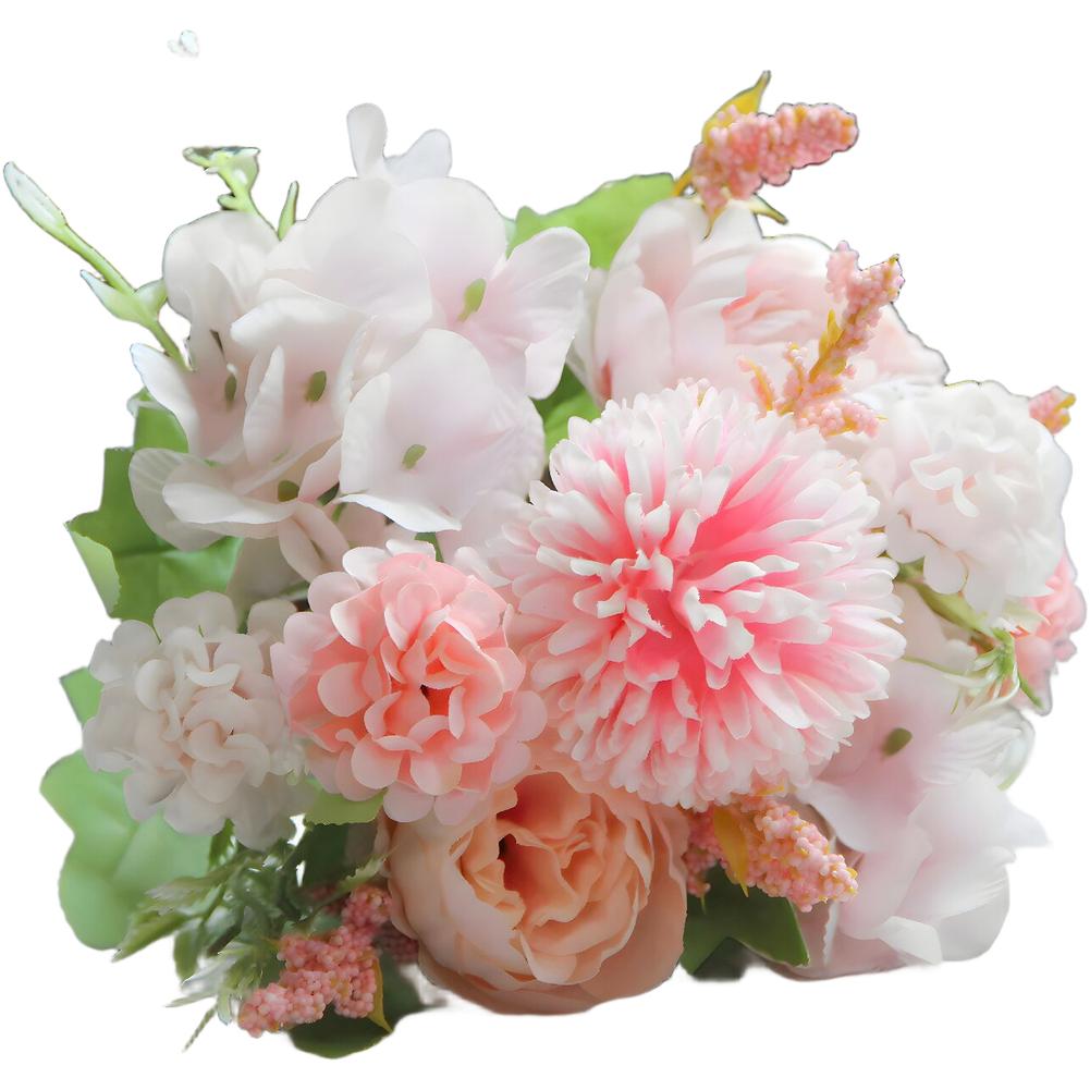 Wedding Centerpiece Silk Flower Bouquet Realistic Silk Flower Bouquet Handmade Craftsmanship Realistic Embossing розовый