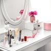 Yulejo 8 Slot Clear Acrylic Pen Holder Makeup Brushes Organizer Holder Eyebrow Pen Container Bathroom Storage Square Cube Deep Organizer Countertop