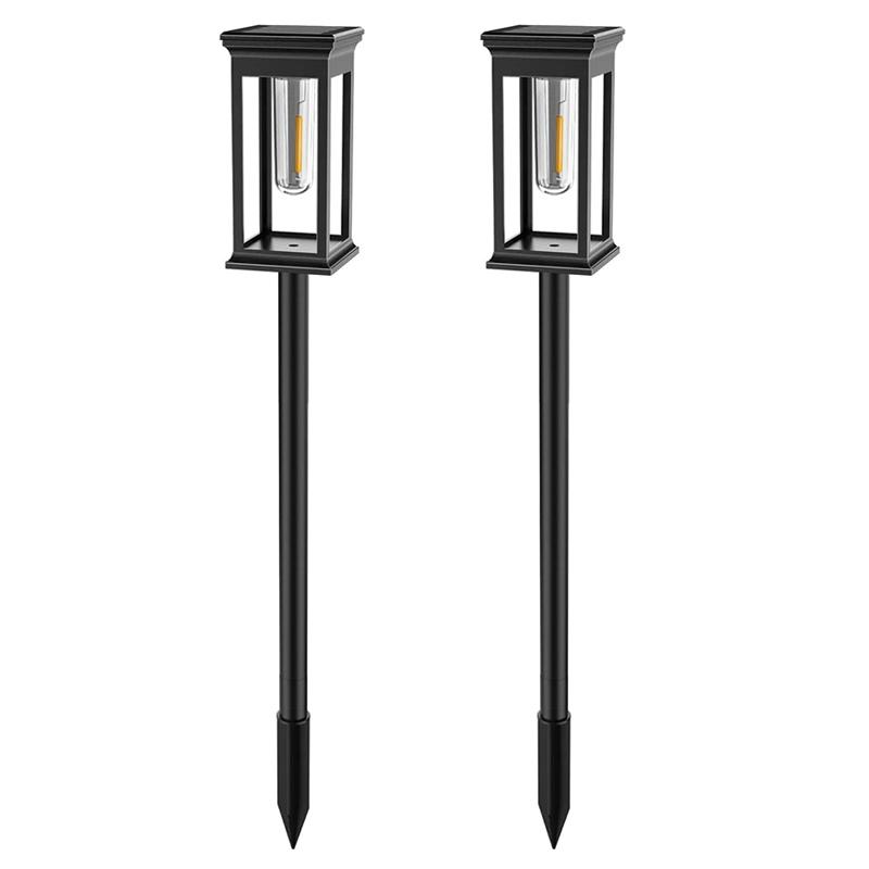 

2Pack Solar Outdoor Lights IP65 Waterproof Lawn Lamp LED Landscape Path Lighting for Yard Patio Pathway Walkway Driveway Decor 0-5W