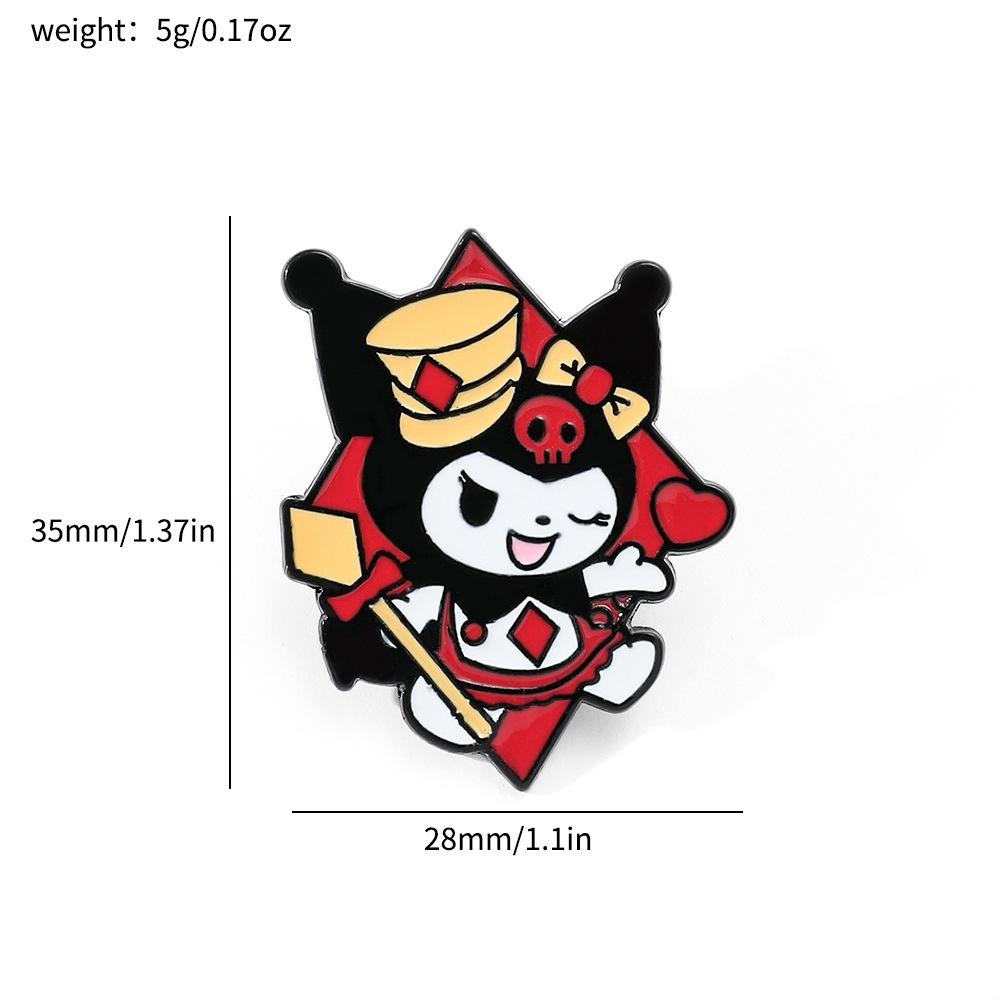 Cute And Funny Magician Kuroko Metal Badge For Students' Bags And Accessories Cartoon Character Style