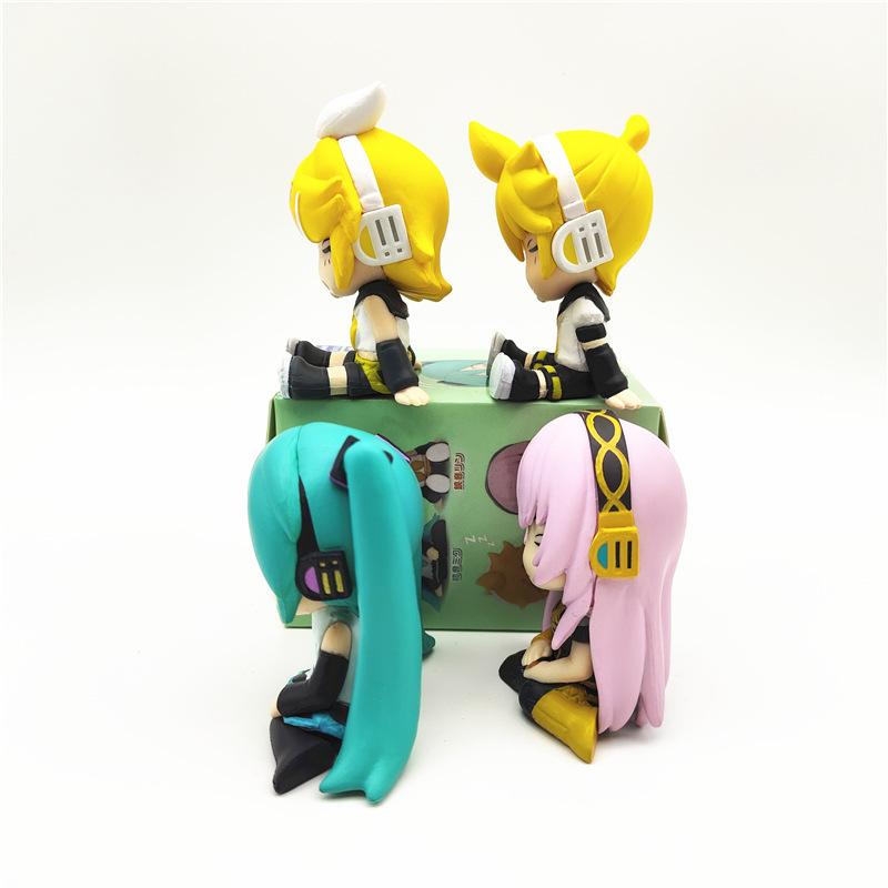1 Pezzo Stile Casuale 5CM Anime Hatsune Miku Luka Kagamine Rin Len Kawaii Figura per Dormire Modello in PVC Giocattoli Bambola Ornamenti da Collezione Regali