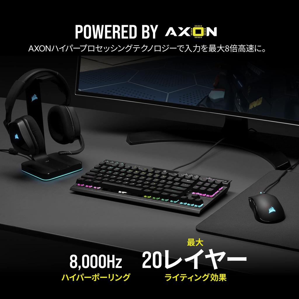 CORSAIR K70 RGB TKL CHAMPION OPX Gaming Keyboard with proprietary OPX Japanese Japanese Corsair's switches, layout, tenkeyless, layout, CH-911901A-JP