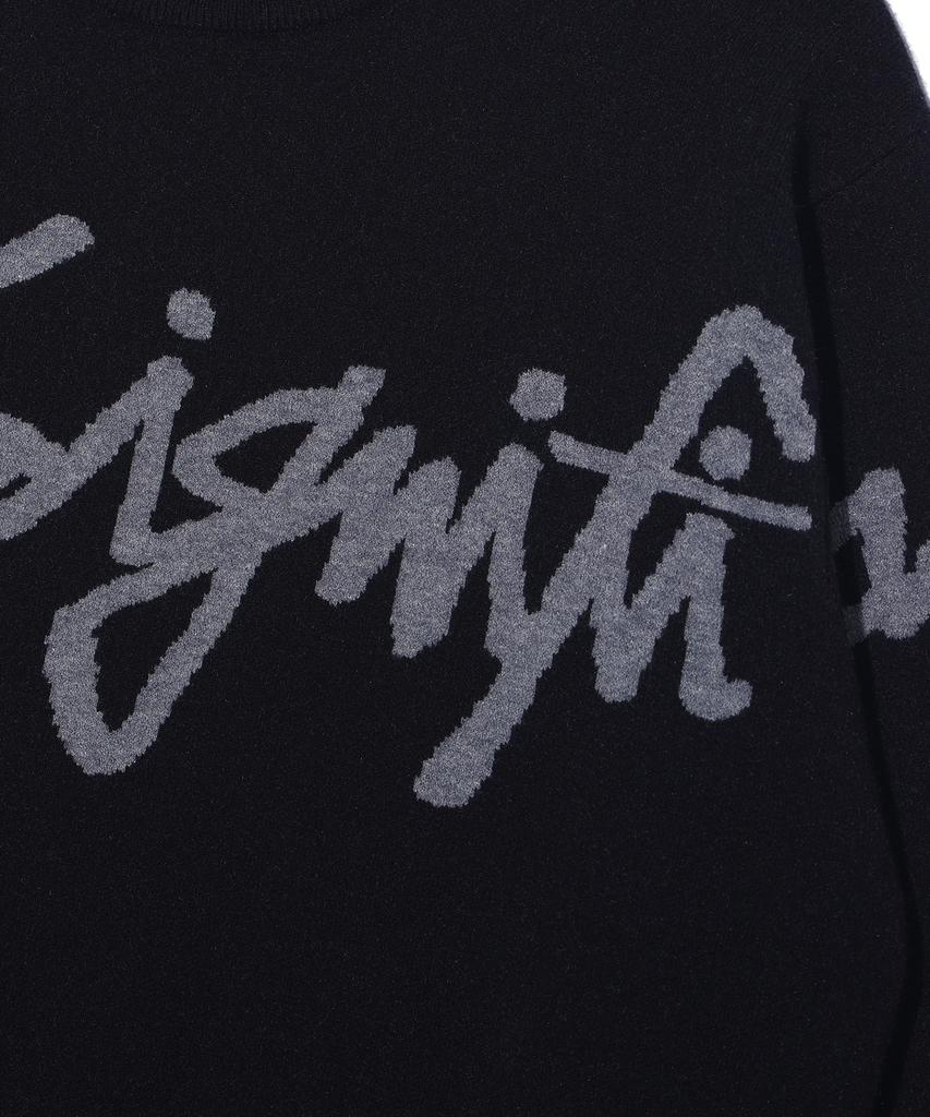 Sigeunipikeonteu Signature Lettering Jacquard Knit Lq1Su052_Black