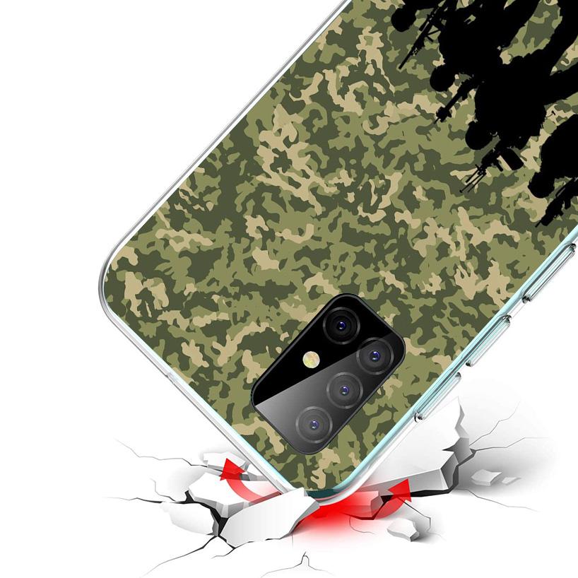 Camouflage Military Phone Case For Samsung Galaxy A52 A32 A22 A12 A51 A31 A50S A30S A20S A10S Note 20 Ultra 10 Plus S10 A72 A71