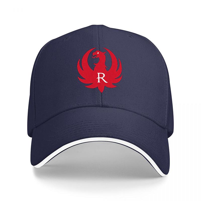 Red Dragon Logo Baseball Cap with Bold R Design Black Adjustable Hat for Unisex and Women Fashionable Streetwear Accessory