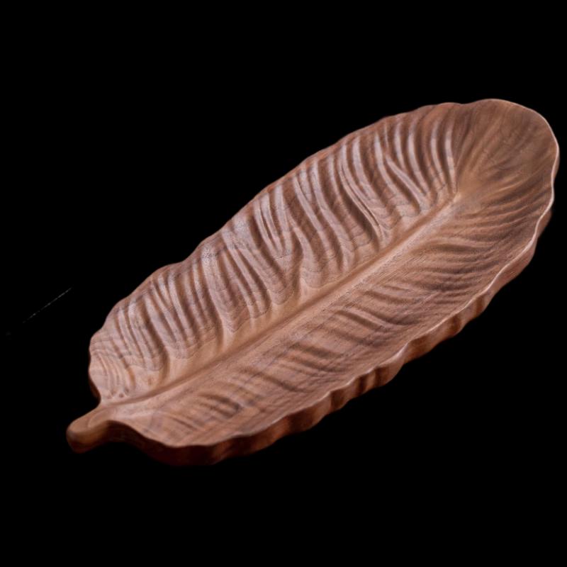 Wutuo Walnut Leaf Vein Serving Plate