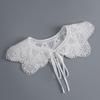 Removable Lace Doll Fake Collar Women Tie Ladies White Shawl Wrap Detachable Embroidered Lapel False Collar Clothes Accessory