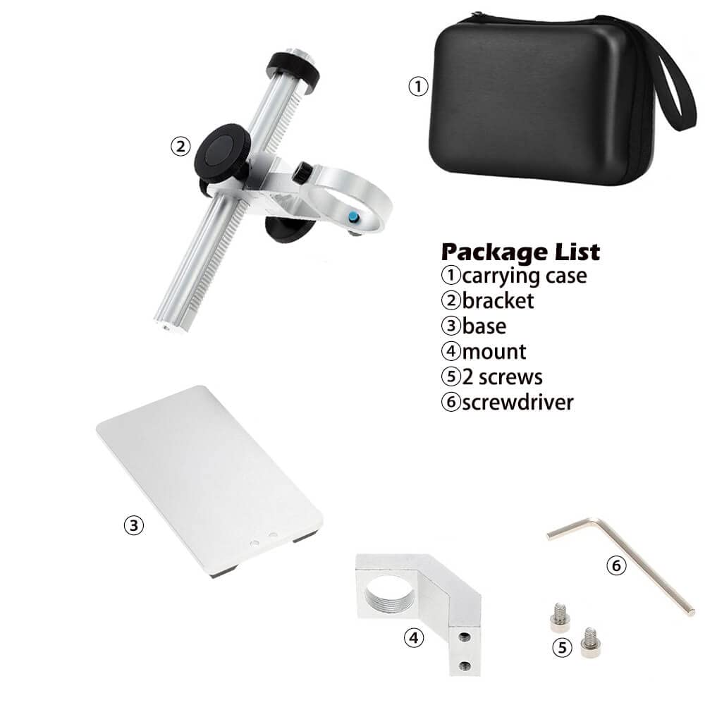 Ninyoon Universal Microscope Stand Stable Professional Aluminum Alloy Scope Base Holder Support Bracket Max Diameter for USB Digital Wireless WiFi