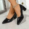 *Fashionable Hot Selling Elegant Runway High Heels Summer New Pointed Comfortable Thick Heel Casual Banquet Women's Shoes