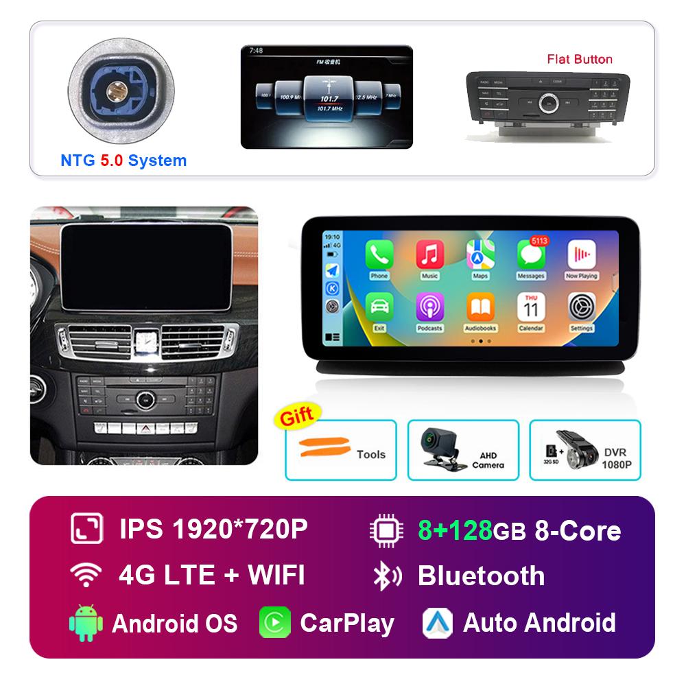 12.3 Inch Android Car Radio Multimedia Player for Mercedes Benz CLS W218 2010 - 2013 NTG 4.5 5.0 System GPS HD Touch Screen