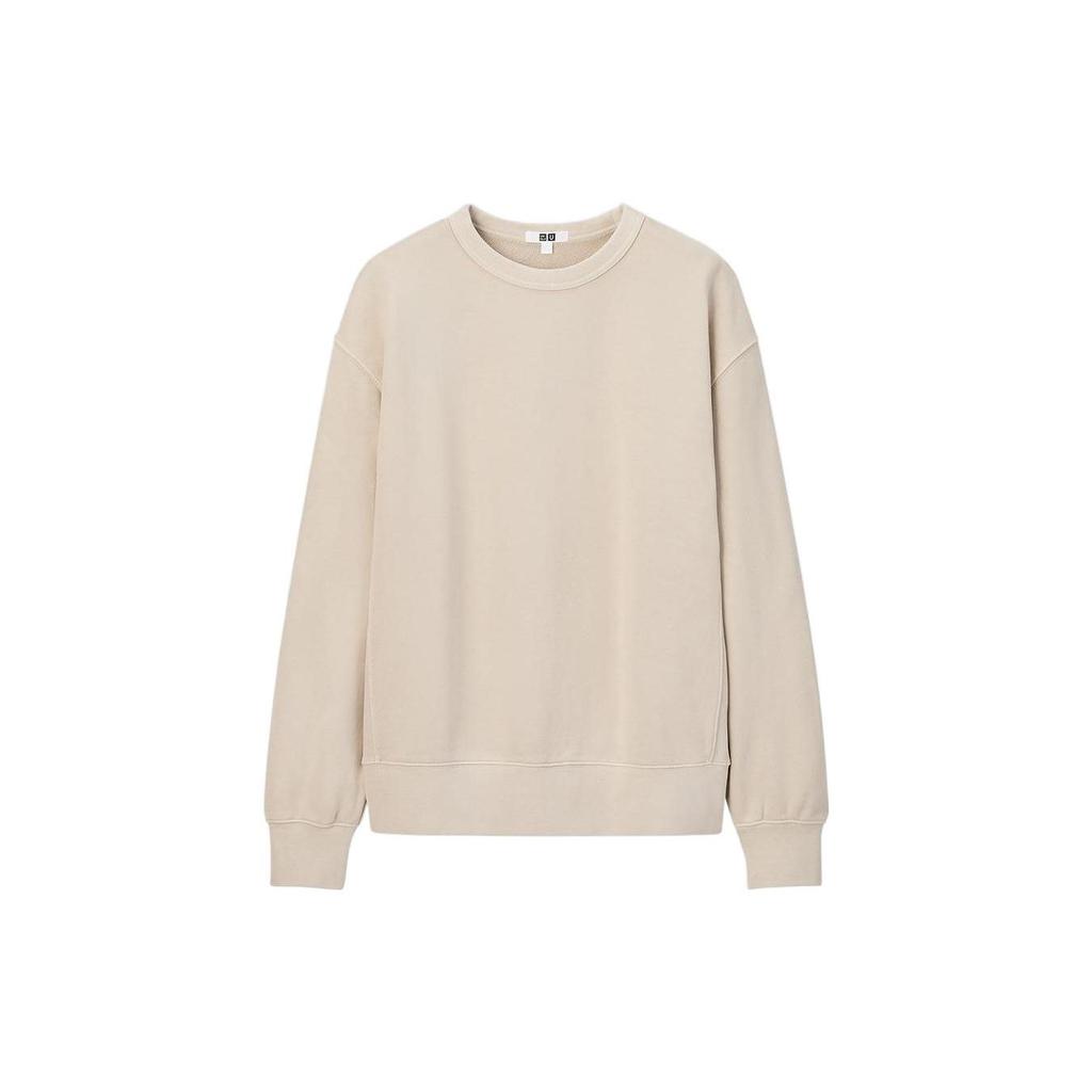 Uniqlo U Series Collaboration Solid Color Casual Pullover Crewneck Sweatshirt Men sweatshirt Dark-Beige 452189-32