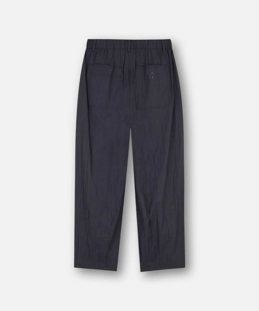 Kodeumopeu Utility Air Crease Wide Elastic Waist Pants Dark Grey